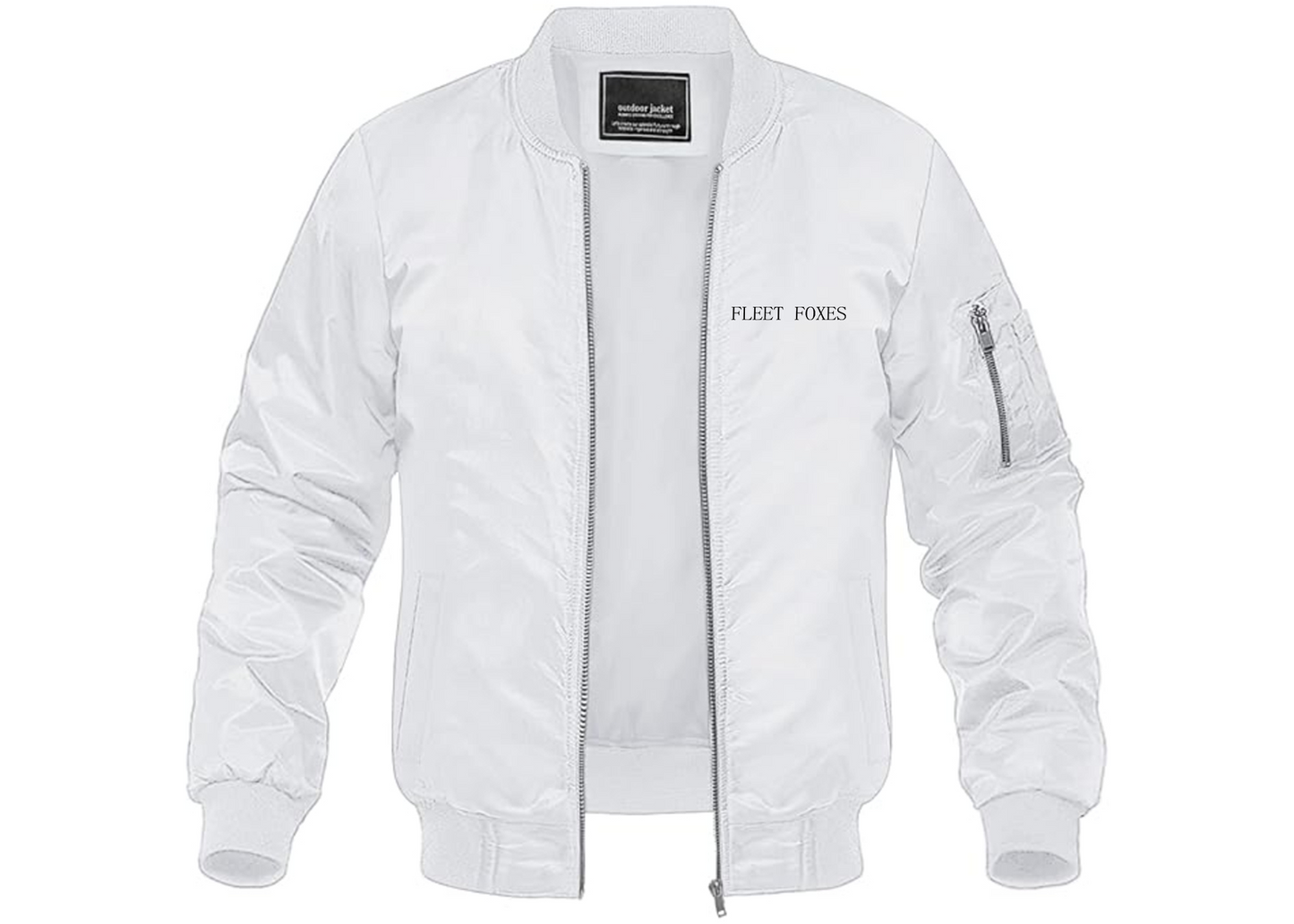 Men's Fleet Foxes Logo Lightweight Bomber Jacket Windbreaker Softshell Varsity Jacket Coat