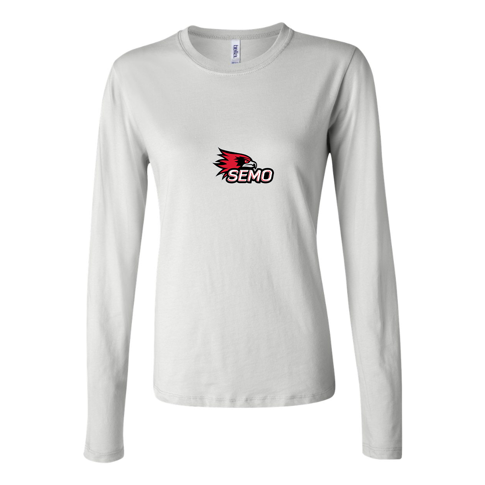 BELLA CANVAS Women’s SEMO Redhawks Logo Jersey Long Sleeve Tee