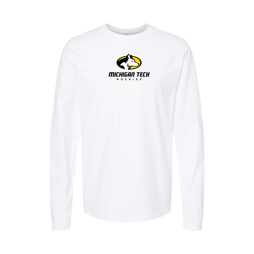 Youth Michigan Tech Huskies Logo Cotton Long Sleeve T-Shirt