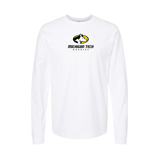 Youth Michigan Tech Huskies Logo Cotton Long Sleeve T-Shirt