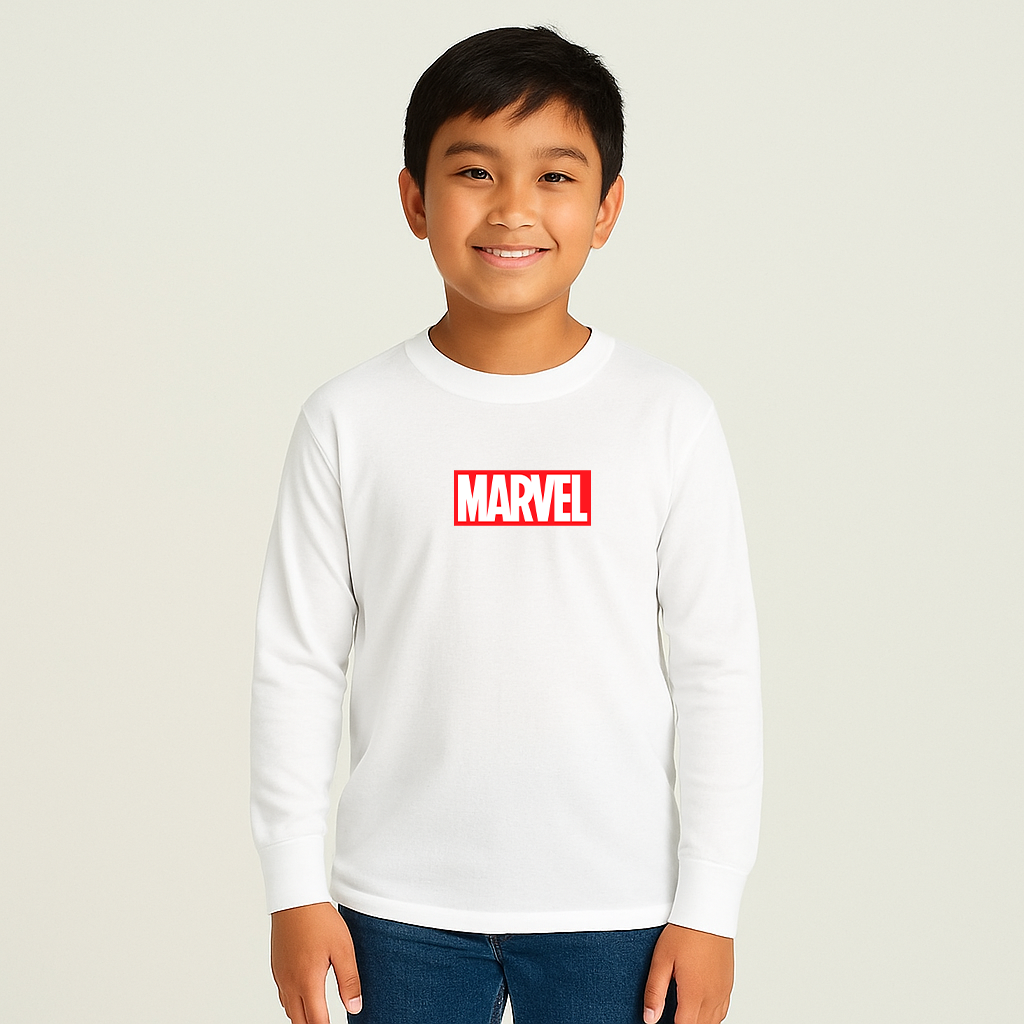 Youth Kids Marvel Comics Long Sleeve T-Shirt