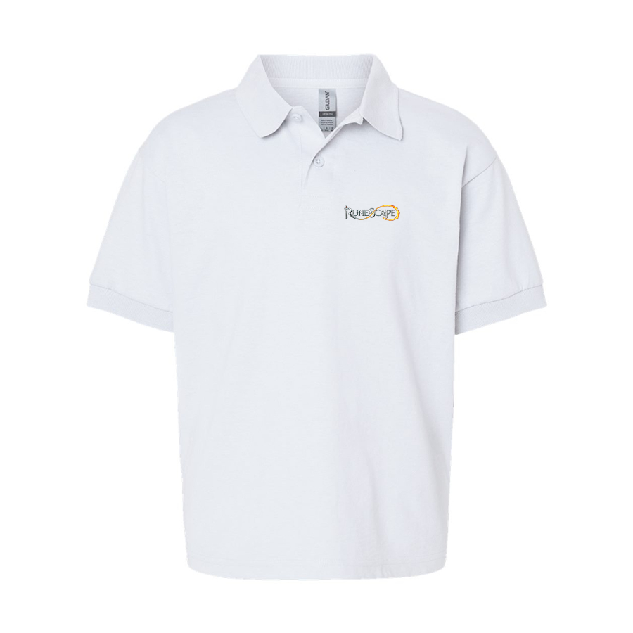 Youth Runescape Logo Gildan Dry Blend Jersey Polo