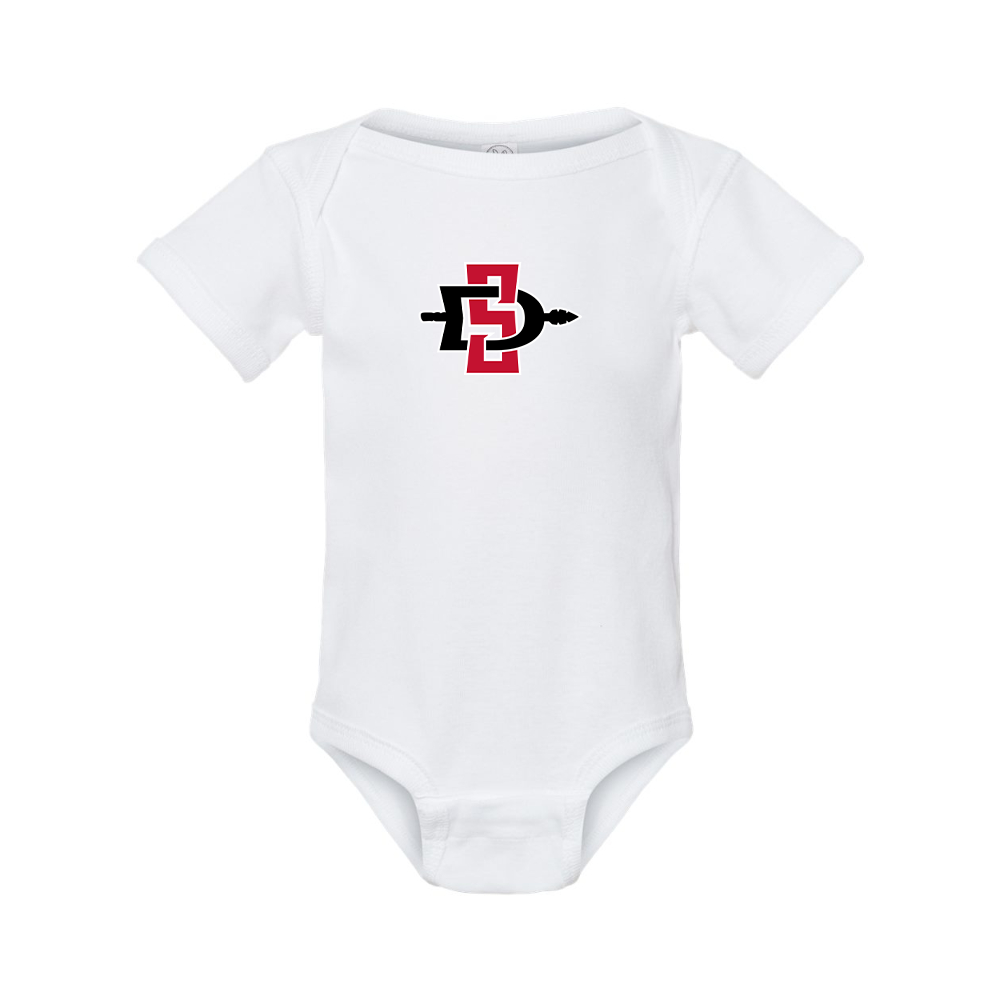 San Diego State Aztecs Logo  Rabbit Skins Infant Baby Rib Bodysuit