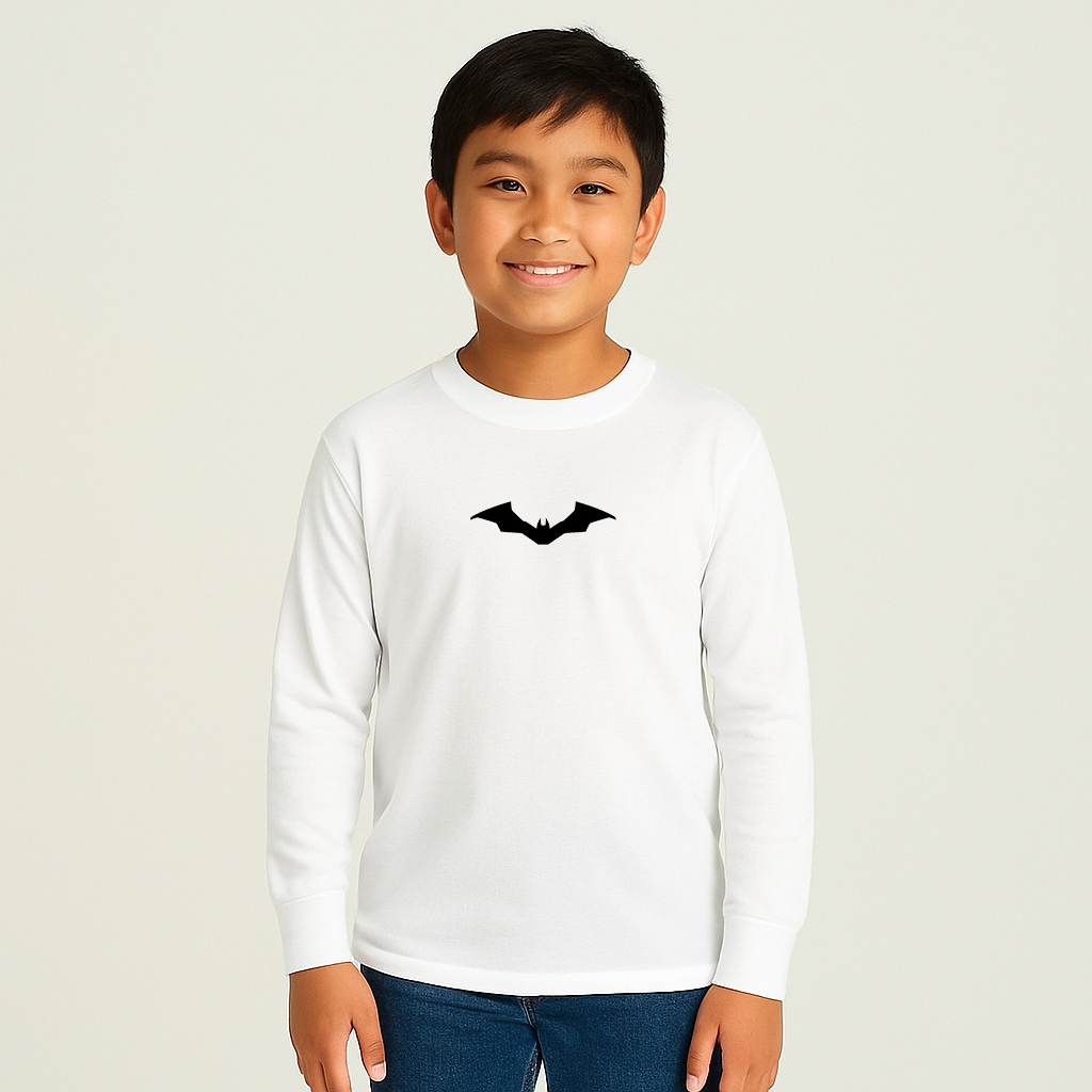 Youth Kids New Batman DC Universe Superhero Long Sleeve T-Shirt