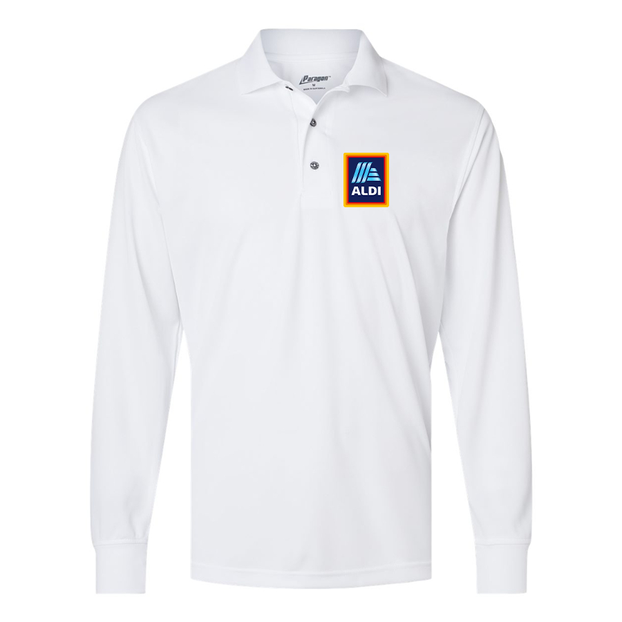 Men's Aldi Logo Paragon Prescott Long Sleeve Polo