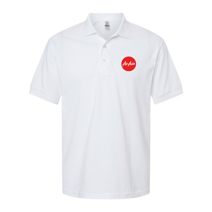 Men's Air Asia Logo Gildan Dry Blend Jersey Polo
