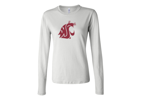 BELLA CANVAS Women’s Washington State Cougars Jersey Long Sleeve Tee