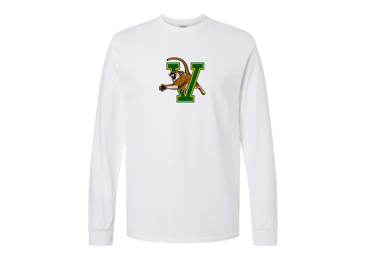 Men's Vermont Catamounts Gildan Heavy Cotton Long Sleeve T-Shirt