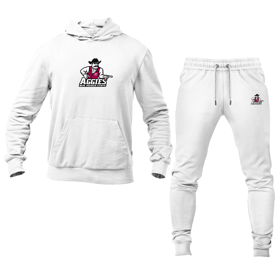 Men's Aggies New Mexico State Logo Hoodie Joggers Set