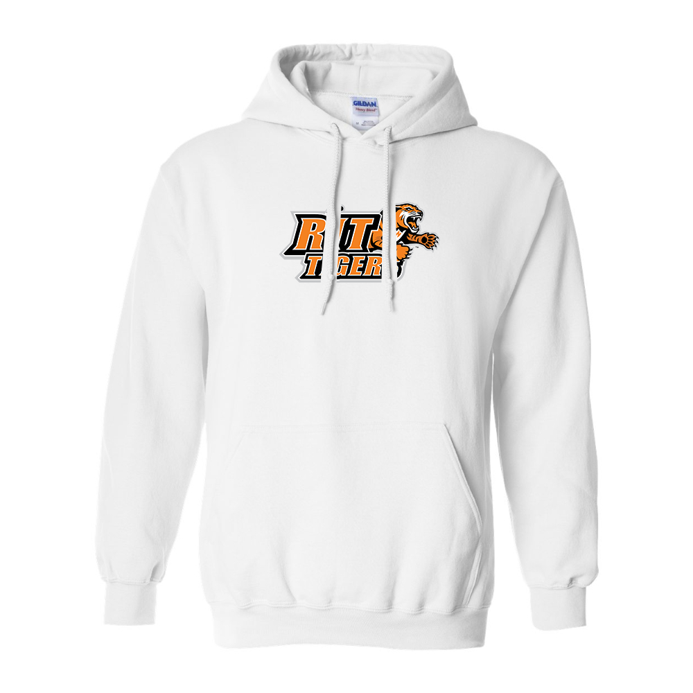 Men's RIT Tigers Logo Gildan  Heavy Blend Hooded Sweatshirt