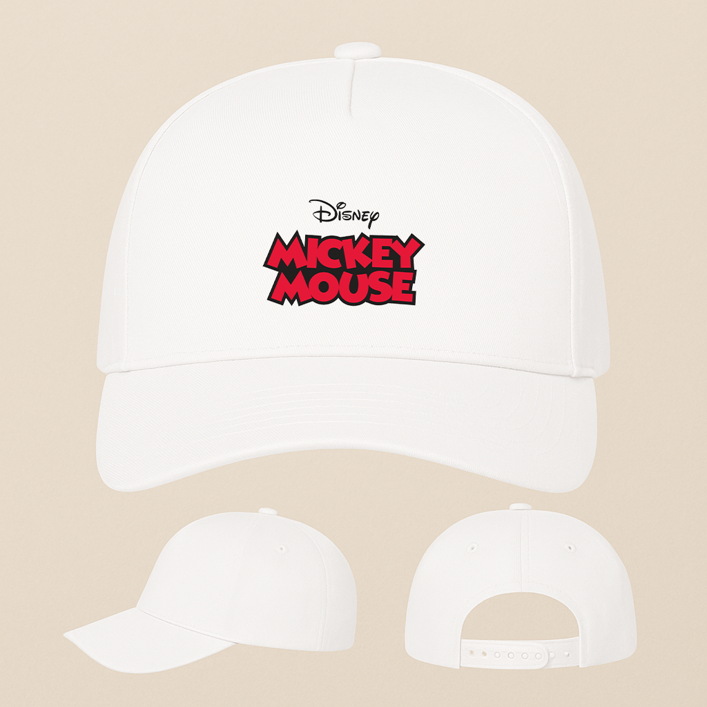 Mickey Mouse Disney Cartoon Five Panel Twill Snapback Cap