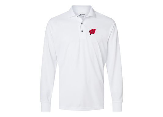 Men's Wisconsin Badgers Paragon Prescott Long Sleeve Polo