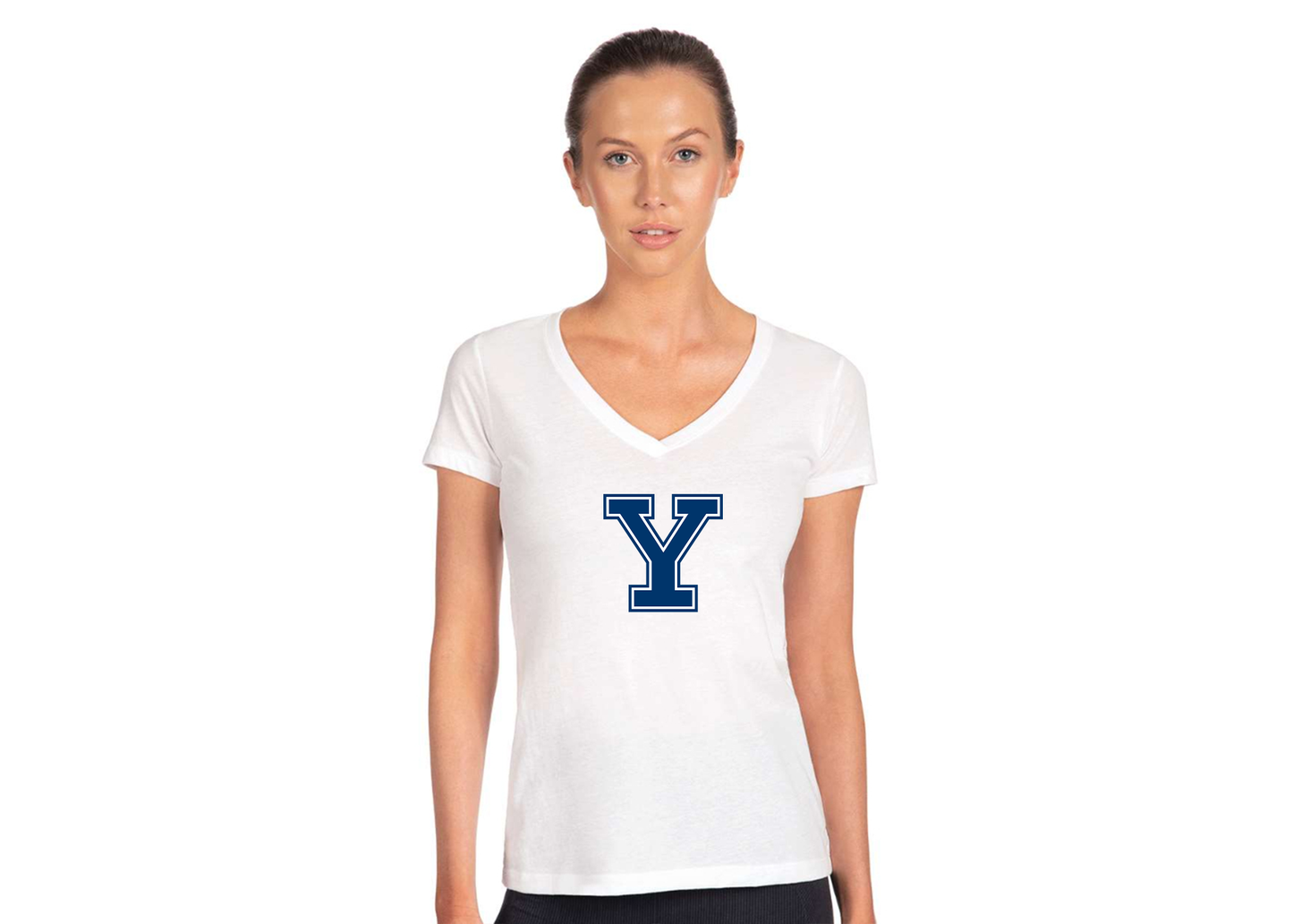 Women's Yale Bulldogs Next Level V-Neck T-Shirt