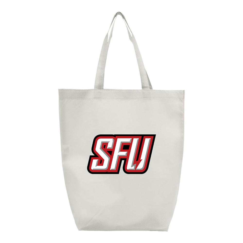 Saint Francis Red Flash Logo Q-Tees Non-Woven Gusset Bottom Tote