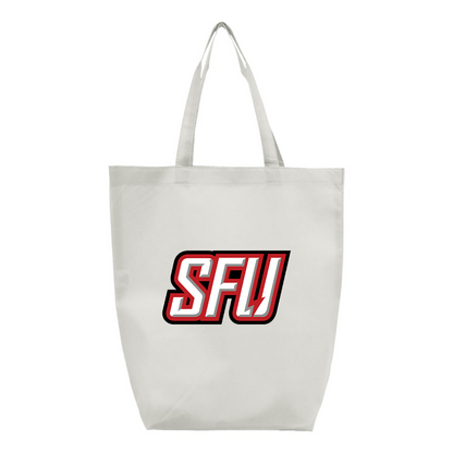 Saint Francis Red Flash Logo Q-Tees Non-Woven Gusset Bottom Tote
