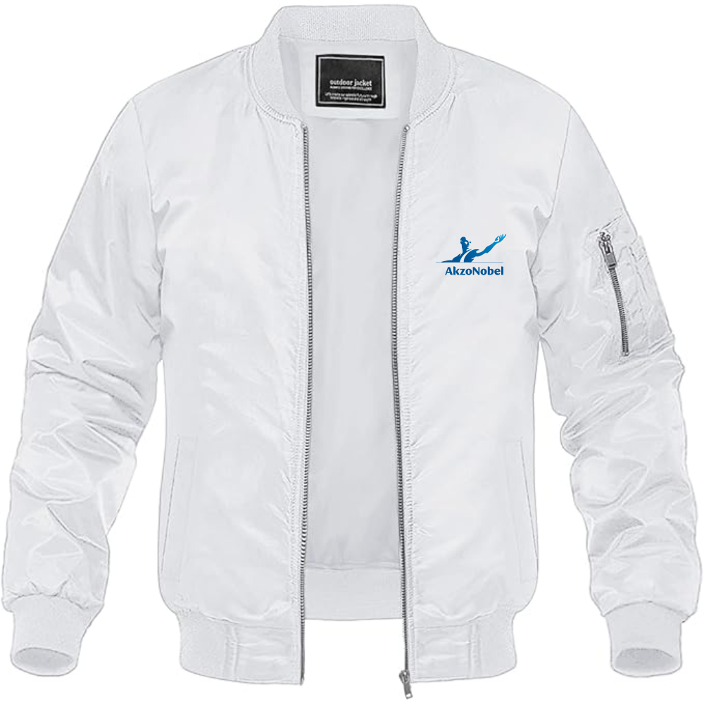 Men's AkzoNobel Logo Lightweight Bomber Jacket Windbreaker Softshell Varsity Jacket Coat