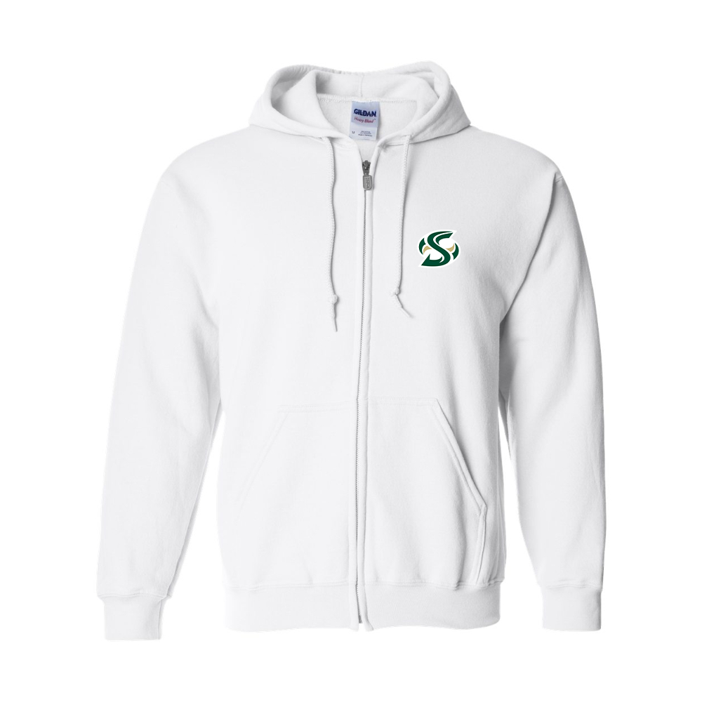 Men's Sacramento State Hornets Logo  Gildan  Heavy Blend Full Zip Hooded Sweatshirt