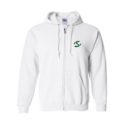 Men's Sacramento State Hornets Logo  Gildan  Heavy Blend Full Zip Hooded Sweatshirt