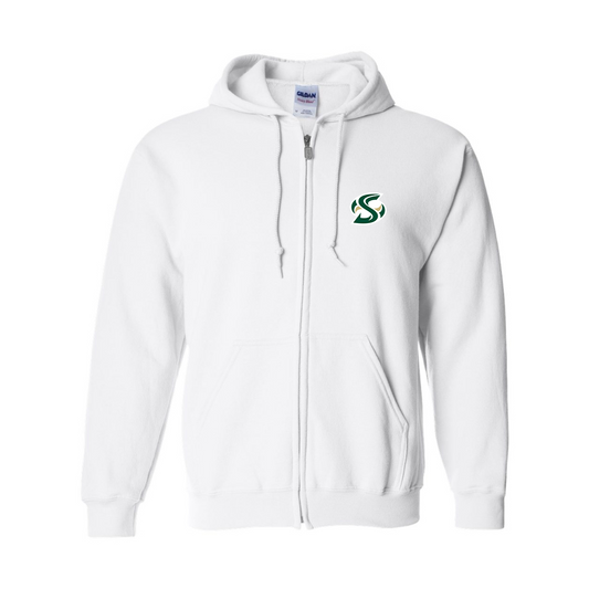 Men's Sacramento State Hornets Logo  Gildan  Heavy Blend Full Zip Hooded Sweatshirt