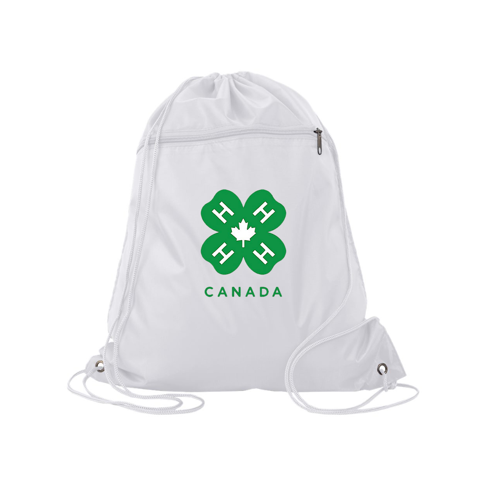 4H Canada Logo Q-Tees - Polyester Cinchpack