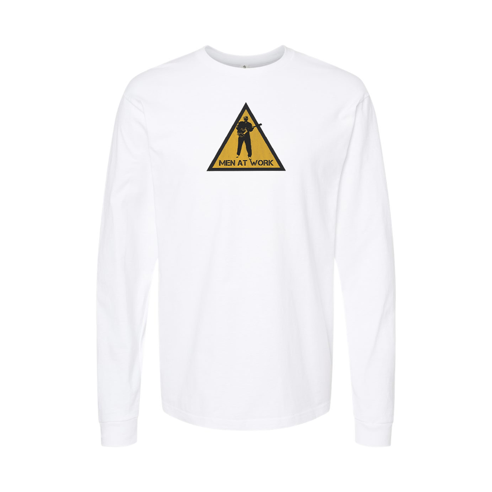 Youth Men at Work Logo Cotton Long Sleeve T-Shirt