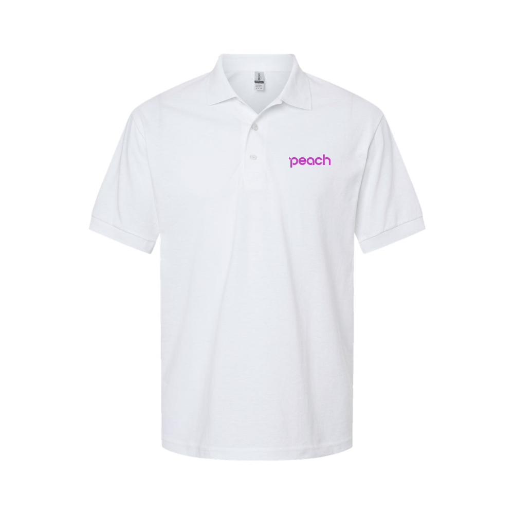 Men's Peach Aviation Logo Dry Blend Polo