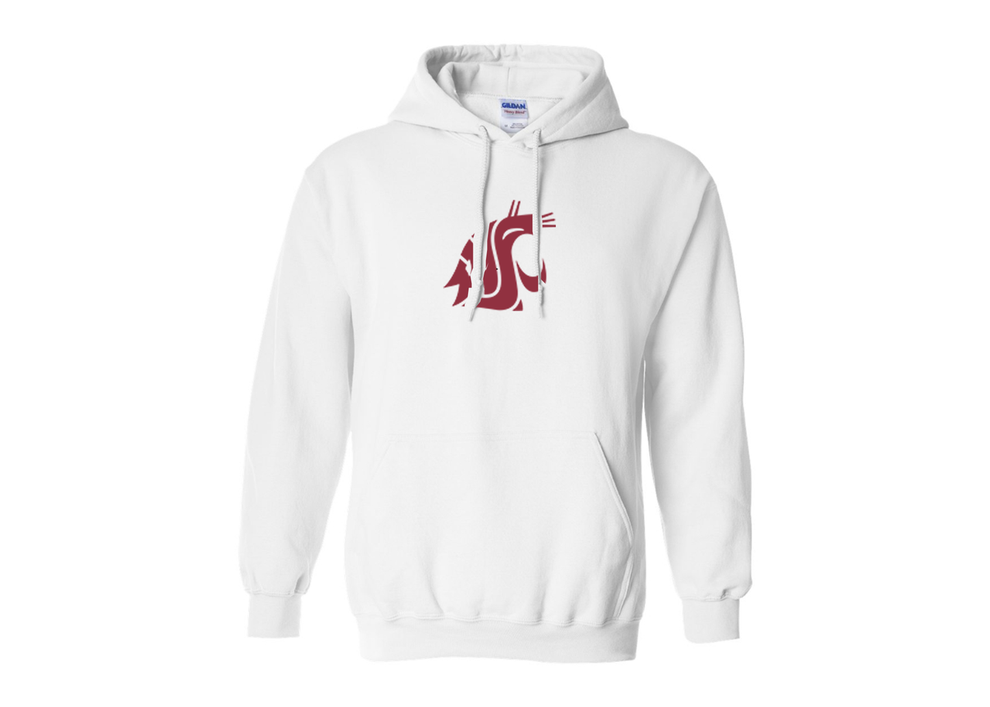 Men's Washington State Cougars Gildan  Heavy Blend Hooded Sweatshirt