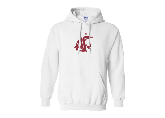 Men's Washington State Cougars Gildan  Heavy Blend Hooded Sweatshirt