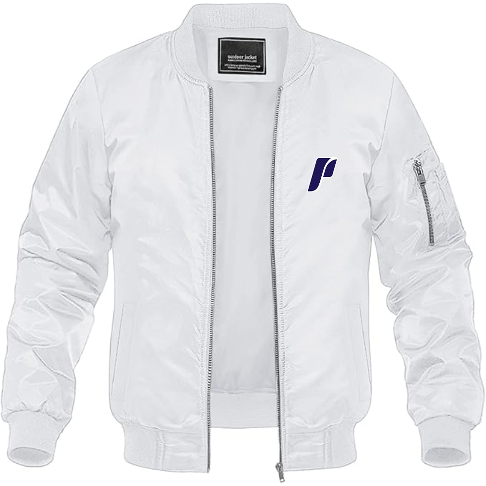 Men's Portland Pilots Logo Lightweight Bomber Jacket Windbreaker Softshell Varsity Jacket Coat