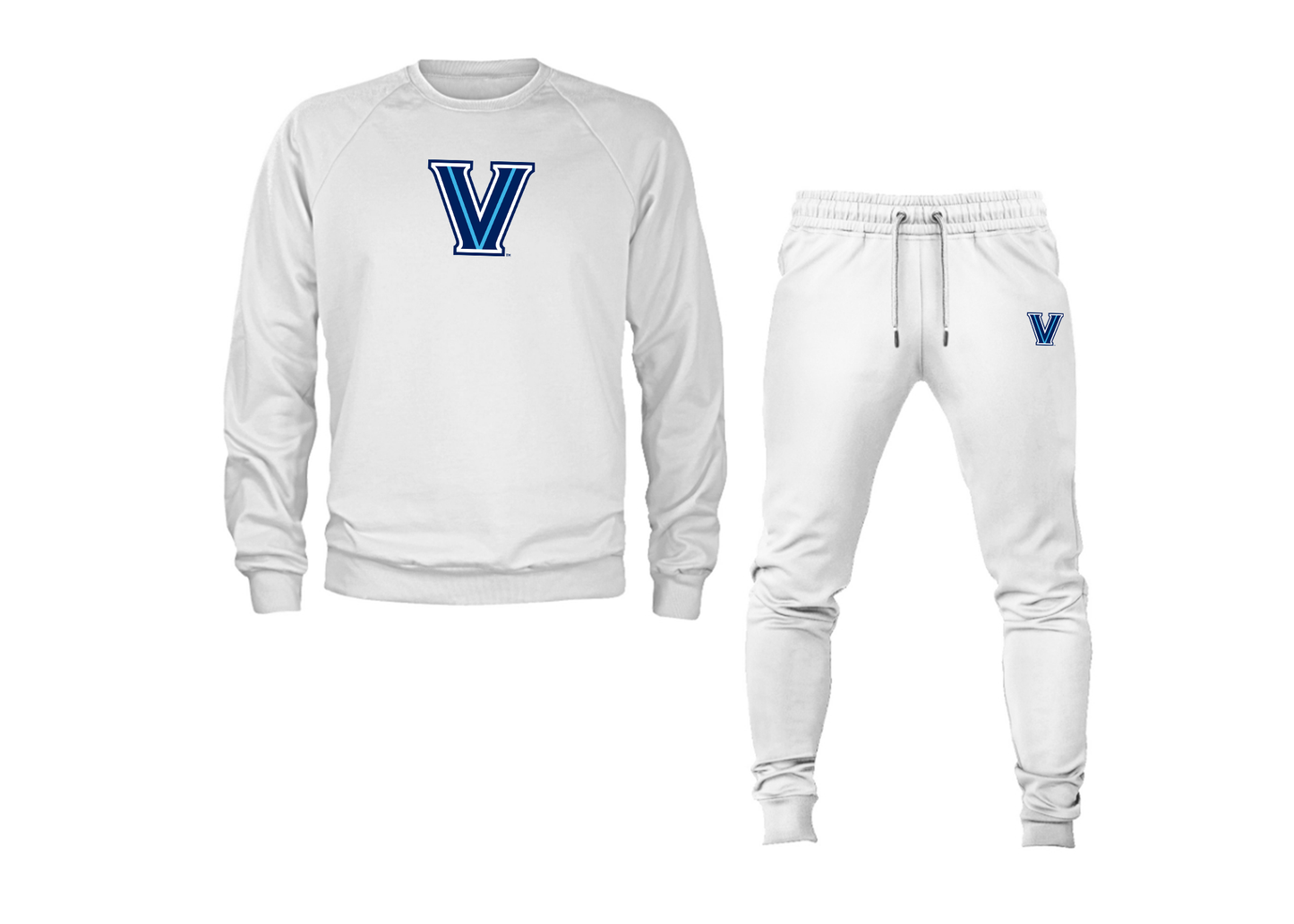 Men's Villanova Wildcats Crewneck Sweatshirt Joggers Suit