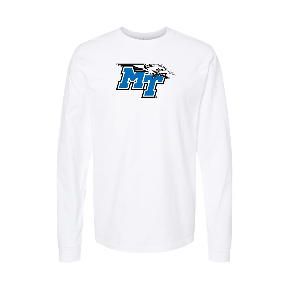 Youth Middle Tennessee Blue Raiders Logo Cotton Long Sleeve T-Shirt