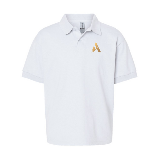 Youth Accor Golden Logo Gildan Dry Blend Jersey Polo