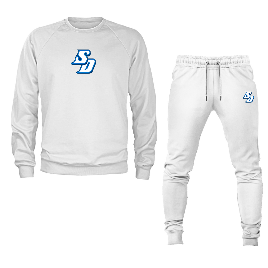 Men's San Diego Toreros Logo Crewneck Sweatshirt Joggers Suit