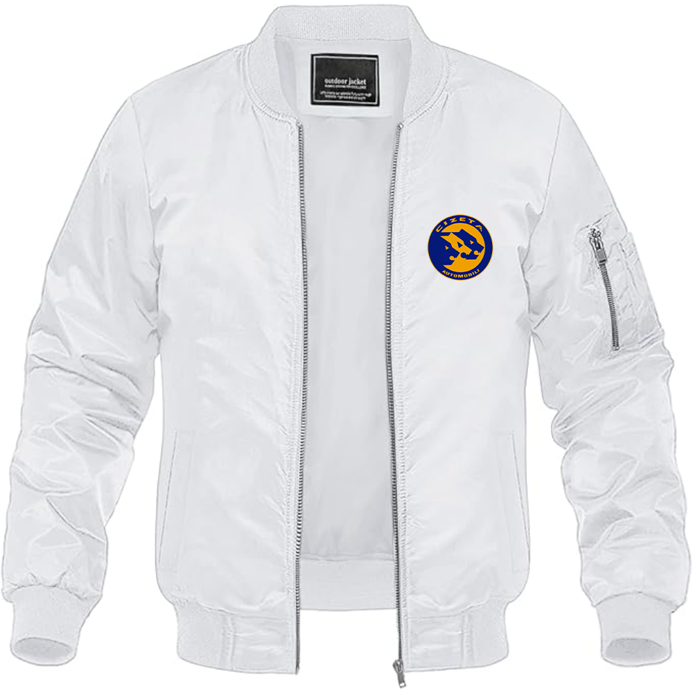 Men's Cizeta Logo Lightweight Bomber Jacket Windbreaker Softshell Varsity Jacket Coat