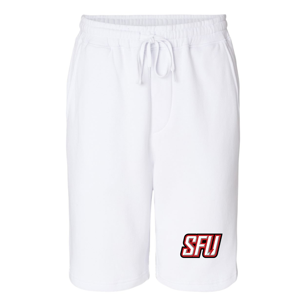 Men's Saint Francis Red Flash Logo Independent Trading Co Midweight Fleece Shorts