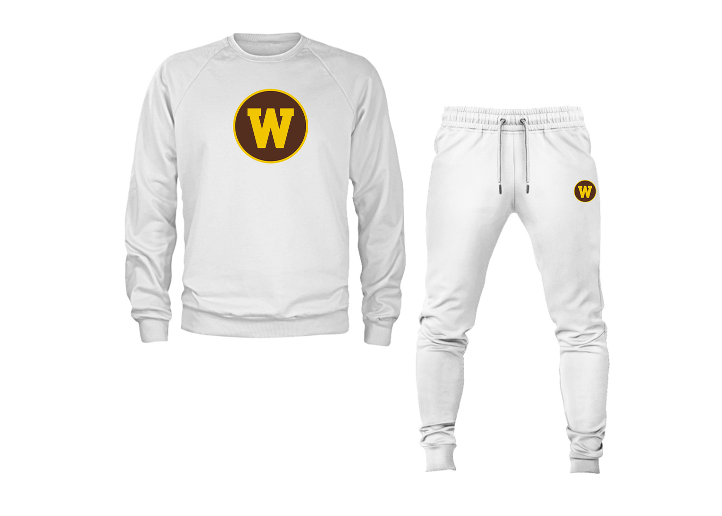 Men's Western Michigan Broncos Crewneck Sweatshirt Joggers Suit