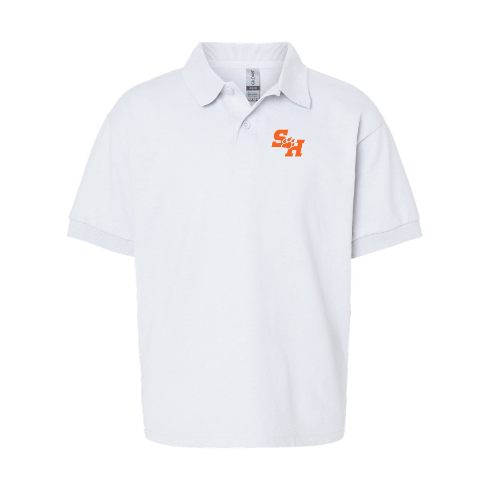 Youth Sam Houston State Bearkats Logo Gildan Dry Blend Jersey Polo