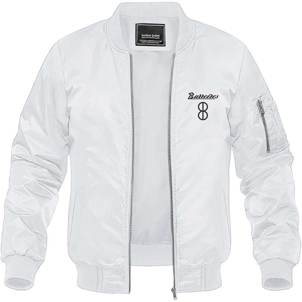 Men's Barreiros Logo Lightweight Bomber Jacket Windbreaker Softshell Varsity Jacket Coat