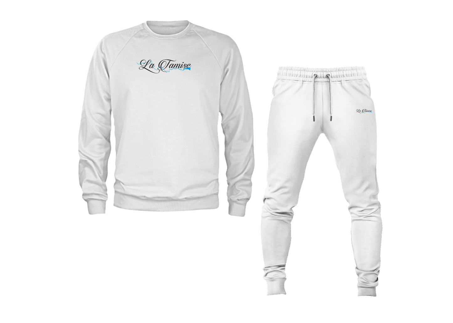 Men's La Tamise Logo Crewneck Sweatshirt Joggers Suit