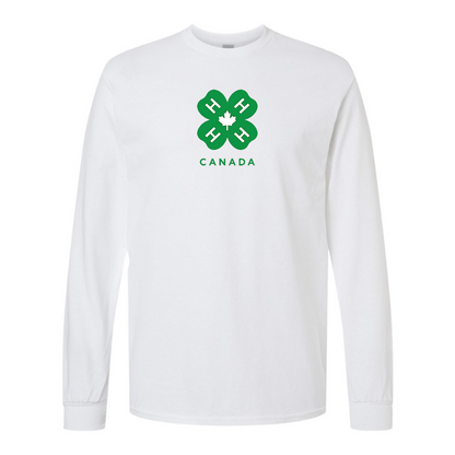 Men's 4H Canada Logo Gildan Heavy Cotton Long Sleeve T-Shirt