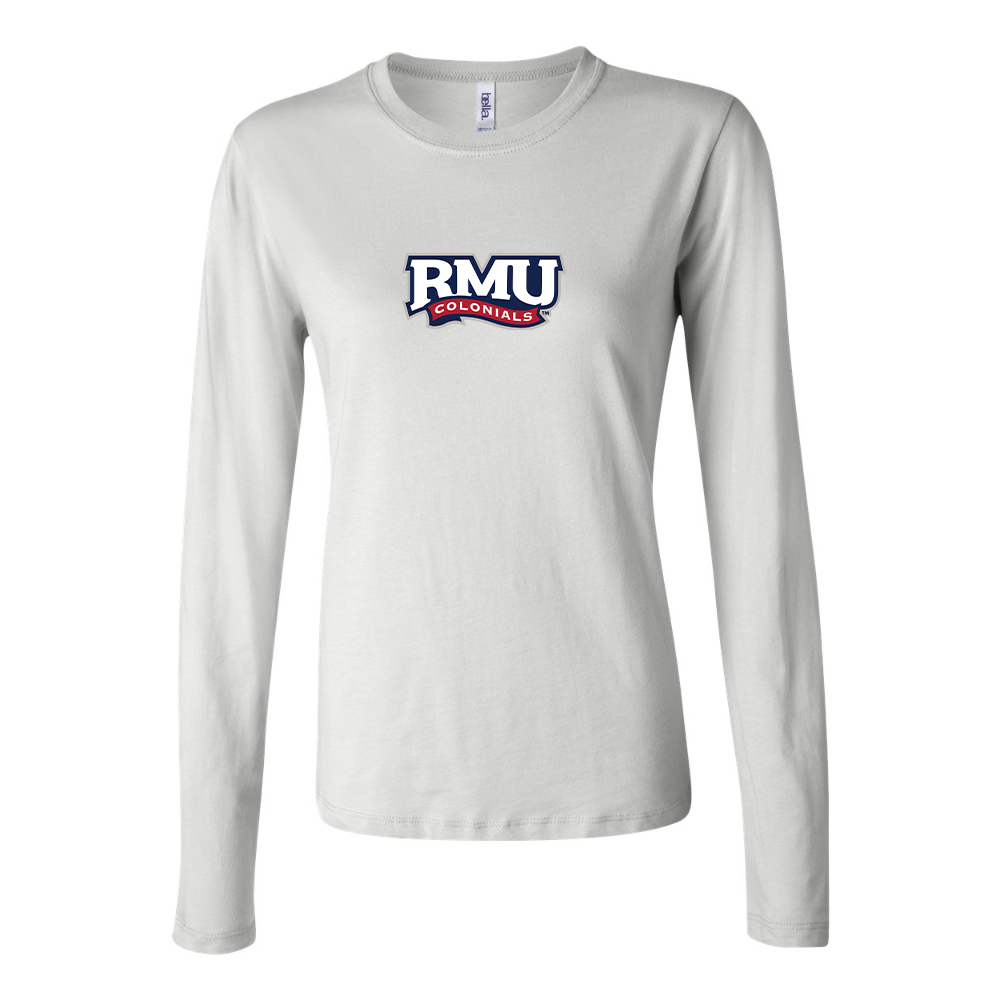 BELLA CANVAS Women’s Robert Morris Colonials Logo Jersey Long Sleeve Tee