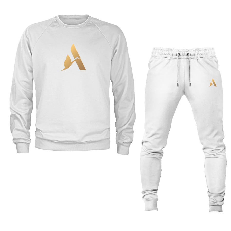 Men's Accor Golden Logo Crewneck Sweatshirt Joggers Suit