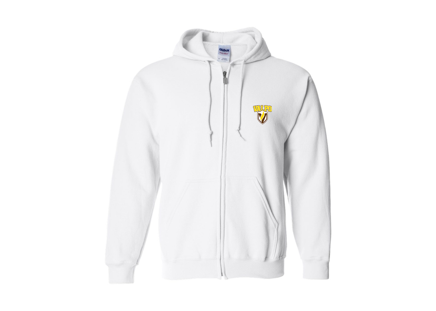 Men's Valparaiso Crusaders Gildan  Heavy Blend Full Zip Hooded Sweatshirt