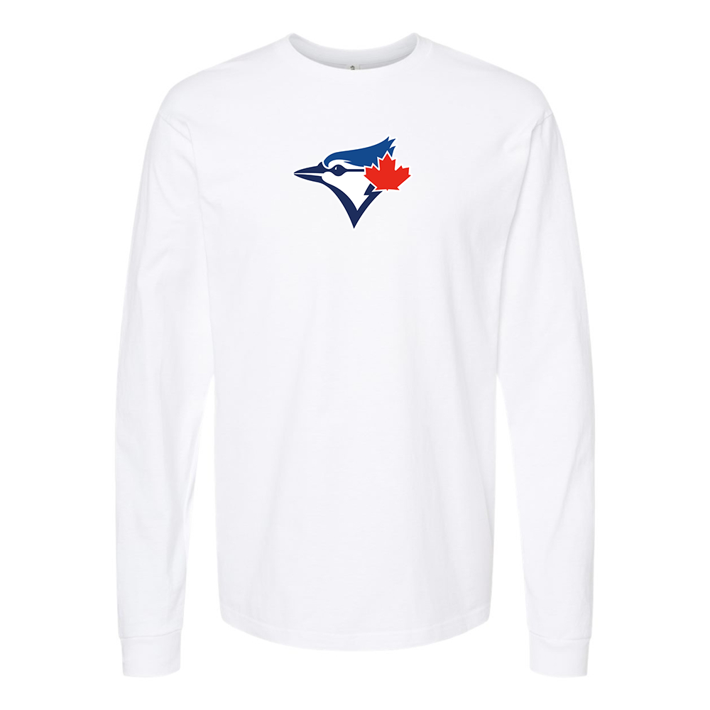 Youth Bluefield Blue Jays Logo Cotton Long Sleeve T-Shirt