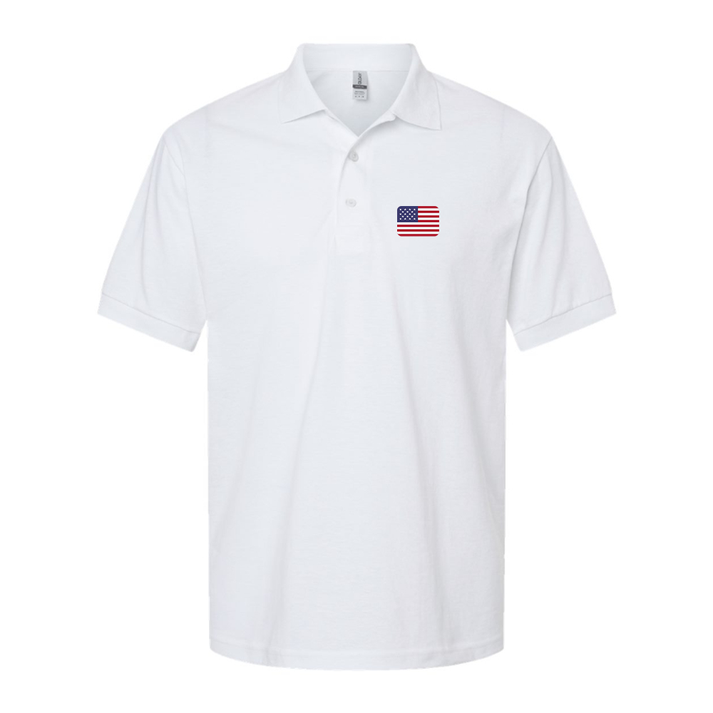 Men's American-Flag-Emoji Dry Blend Polo