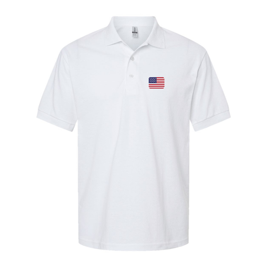 Men's American-Flag-Emoji Dry Blend Polo