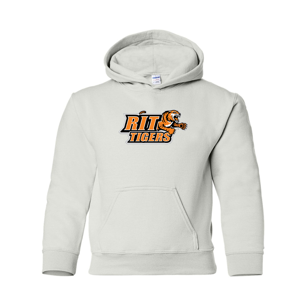 Youth RIT Tigers Logo Gildan Heavy Blend  Hooded Sweatshirt