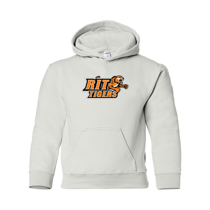 Youth RIT Tigers Logo Gildan Heavy Blend  Hooded Sweatshirt