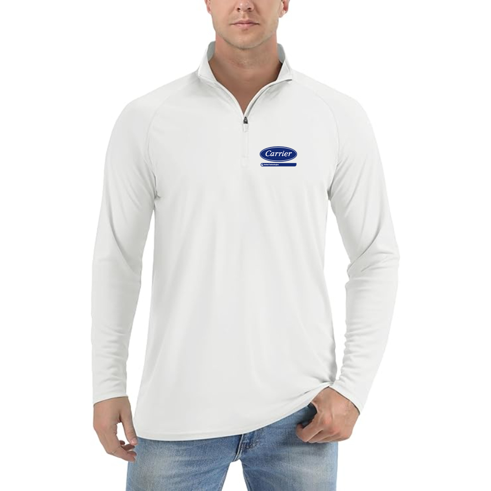 Men's Carrier Logo Lightweight Quarter-Zip Athletic Shirt Long Sleeve Performance Wear