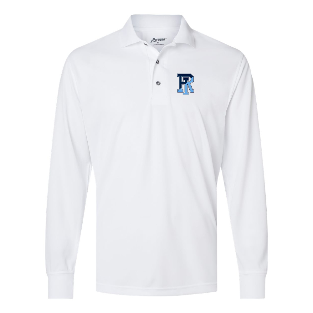 Men's Rhode Island Rams Logo Paragon Prescott Long Sleeve Polo